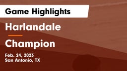 Harlandale  vs Champion  Game Highlights - Feb. 24, 2023