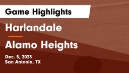 Harlandale  vs Alamo Heights  Game Highlights - Dec. 5, 2023