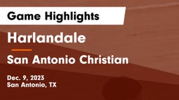 Harlandale  vs San Antonio Christian  Game Highlights - Dec. 9, 2023