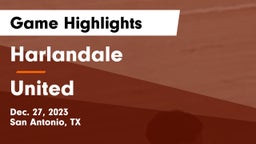 Harlandale  vs United  Game Highlights - Dec. 27, 2023
