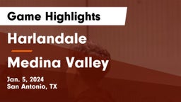 Harlandale  vs Medina Valley  Game Highlights - Jan. 5, 2024