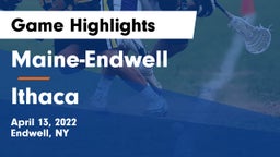 Maine-Endwell  vs Ithaca  Game Highlights - April 13, 2022