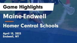 Maine-Endwell  vs Homer Central Schools Game Highlights - April 15, 2023