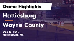 Hattiesburg  vs Wayne County  Game Highlights - Dec 13, 2016