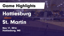 Hattiesburg  vs St. Martin Game Highlights - Nov 17, 2016