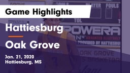 Hattiesburg  vs Oak Grove  Game Highlights - Jan. 21, 2020