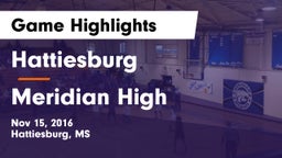 Hattiesburg  vs Meridian High Game Highlights - Nov 15, 2016