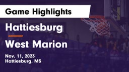 Hattiesburg  vs West Marion  Game Highlights - Nov. 11, 2023