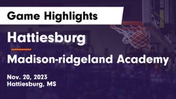 Hattiesburg  vs Madison-ridgeland Academy Game Highlights - Nov. 20, 2023