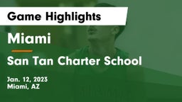 Miami  vs San Tan Charter School Game Highlights - Jan. 12, 2023