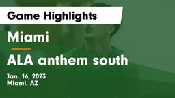 Miami  vs ALA anthem south Game Highlights - Jan. 16, 2023