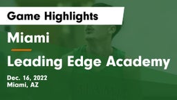 Miami  vs Leading Edge Academy Game Highlights - Dec. 16, 2022