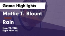 Mattie T. Blount  vs Rain  Game Highlights - Nov. 28, 2023