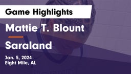 Mattie T. Blount  vs Saraland  Game Highlights - Jan. 5, 2024