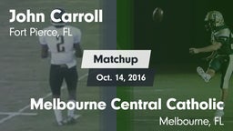 Matchup: John Carroll High vs. Melbourne Central Catholic  2016