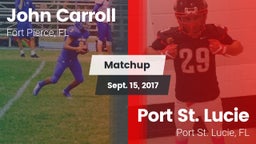 Matchup: John Carroll High vs. Port St. Lucie  2017