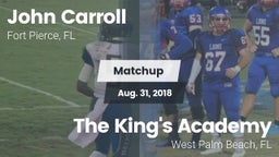 Matchup: John Carroll High vs. The King's Academy 2018