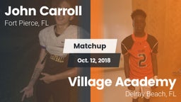 Matchup: John Carroll High vs. Village Academy  2018
