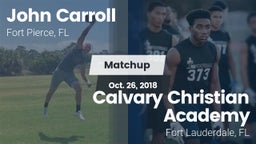 Matchup: John Carroll High vs. Calvary Christian Academy 2018