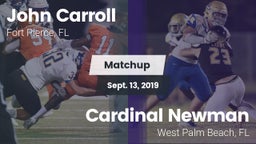 Matchup: John Carroll High vs. Cardinal Newman   2019