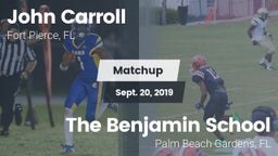 Matchup: John Carroll High vs. The Benjamin School 2019