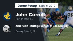 Recap: John Carroll  vs. American Heritage School of Boca/Delray 2019