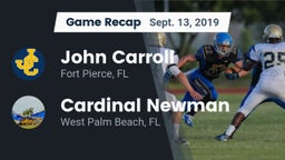 Recap: John Carroll  vs. Cardinal Newman   2019