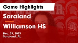 Saraland  vs Williamson HS Game Highlights - Dec. 29, 2023