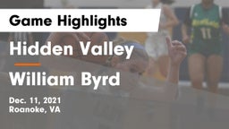 Hidden Valley  vs William Byrd  Game Highlights - Dec. 11, 2021