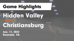 Hidden Valley  vs Christiansburg  Game Highlights - Jan. 11, 2022