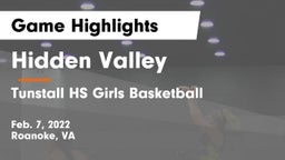 Hidden Valley  vs Tunstall HS Girls Basketball Game Highlights - Feb. 7, 2022