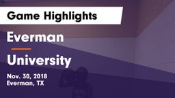 Everman  vs University  Game Highlights - Nov. 30, 2018