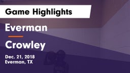 Everman  vs Crowley Game Highlights - Dec. 21, 2018