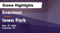 Everman  vs Iowa Park  Game Highlights - Dec. 27, 2018