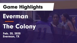 Everman  vs The Colony  Game Highlights - Feb. 20, 2020