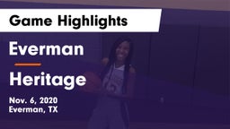 Everman  vs Heritage  Game Highlights - Nov. 6, 2020