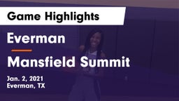 Everman  vs Mansfield Summit  Game Highlights - Jan. 2, 2021