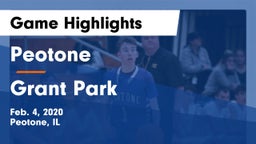 Peotone  vs Grant Park Game Highlights - Feb. 4, 2020
