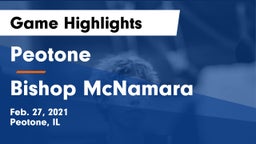 Peotone  vs Bishop McNamara  Game Highlights - Feb. 27, 2021