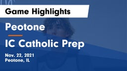Peotone  vs IC Catholic Prep Game Highlights - Nov. 22, 2021