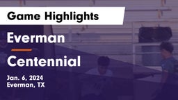 Everman  vs Centennial  Game Highlights - Jan. 6, 2024