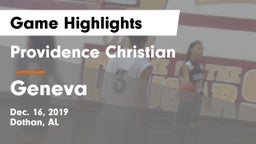 Providence Christian  vs Geneva  Game Highlights - Dec. 16, 2019