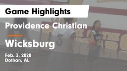 Providence Christian  vs Wicksburg  Game Highlights - Feb. 3, 2020