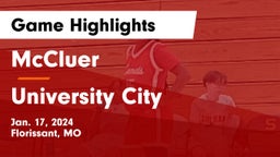 McCluer  vs University City  Game Highlights - Jan. 17, 2024
