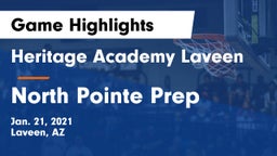 Heritage Academy Laveen vs North Pointe Prep  Game Highlights - Jan. 21, 2021