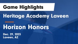 Heritage Academy Laveen vs Horizon Honors  Game Highlights - Dec. 29, 2023