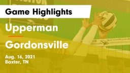 Upperman  vs Gordonsville  Game Highlights - Aug. 16, 2021
