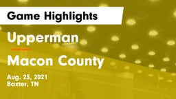 Upperman  vs Macon County  Game Highlights - Aug. 23, 2021