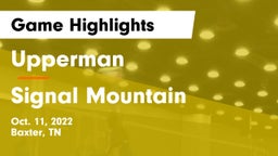 Upperman  vs Signal Mountain  Game Highlights - Oct. 11, 2022