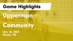 Upperman  vs Community Game Highlights - Oct. 10, 2023